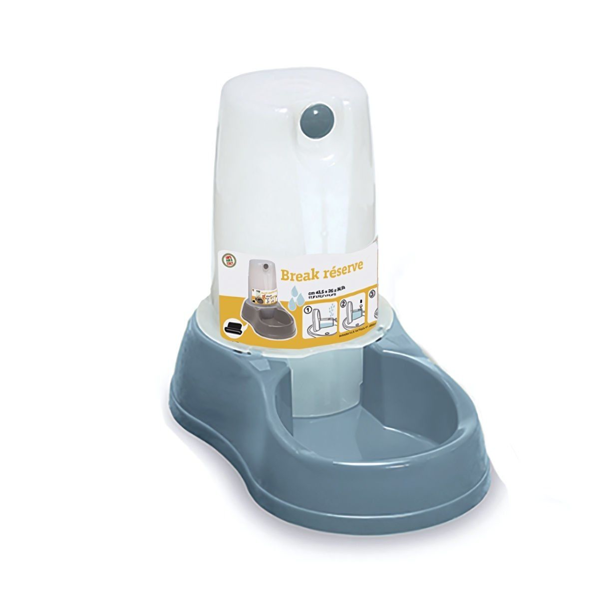 Stefanplast Kedi ve Köpek Rezerv Hazneli Su Kabı 1,5 Litre Mavi