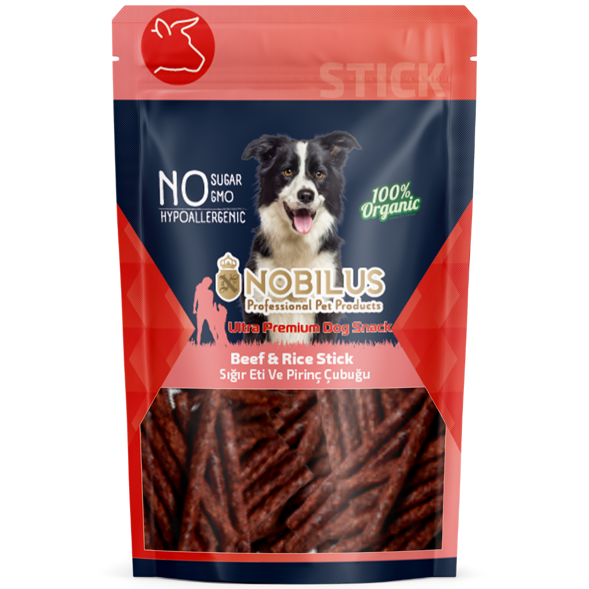 NOBILUS Sığır Etli ve Pirinç Çubuğu Köpek Ödül Maması 80 gr