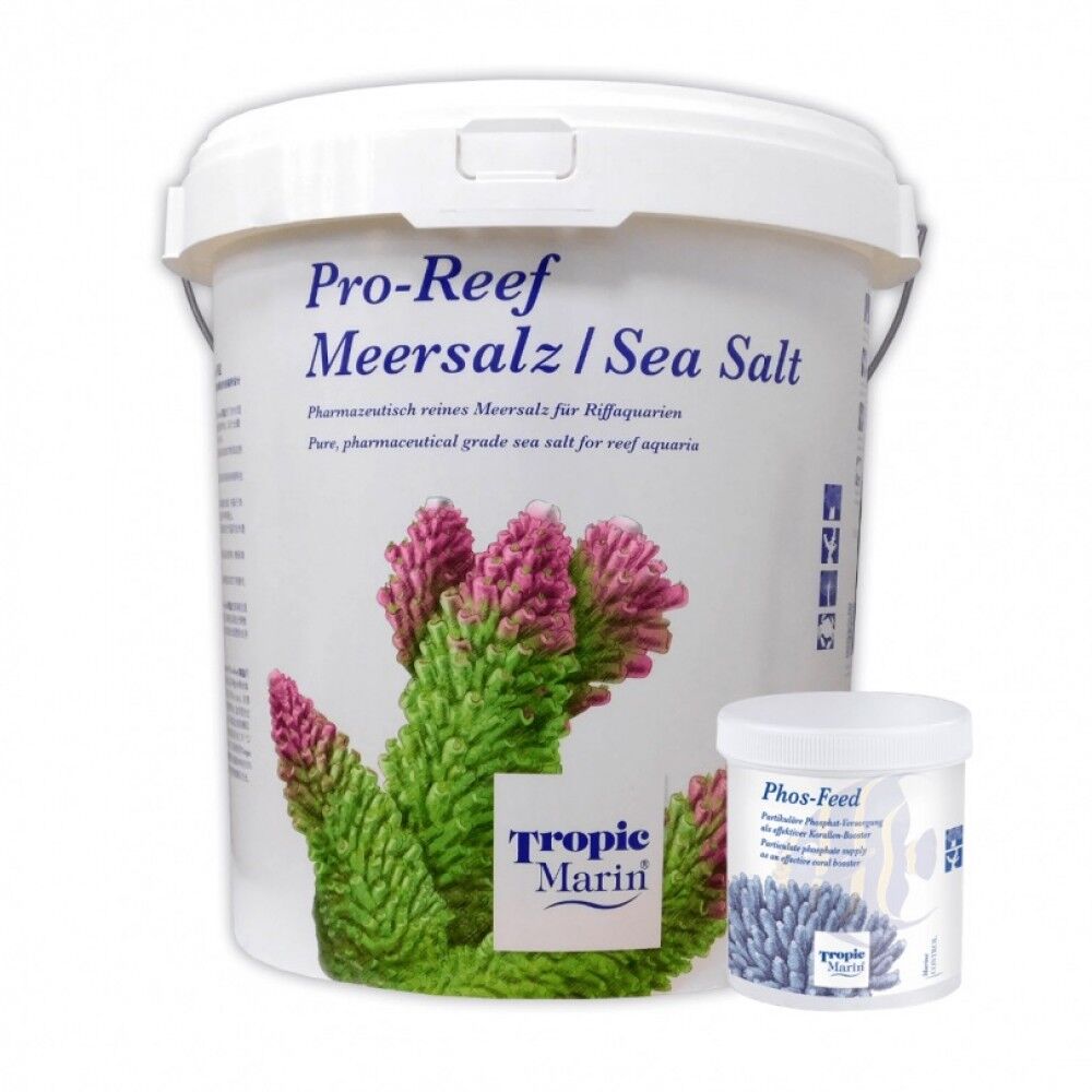 Tropic Marin PRO-REEF Sea Salt - 25 kg - Kova - ( Almanya ) + Phos Feed 300 gr