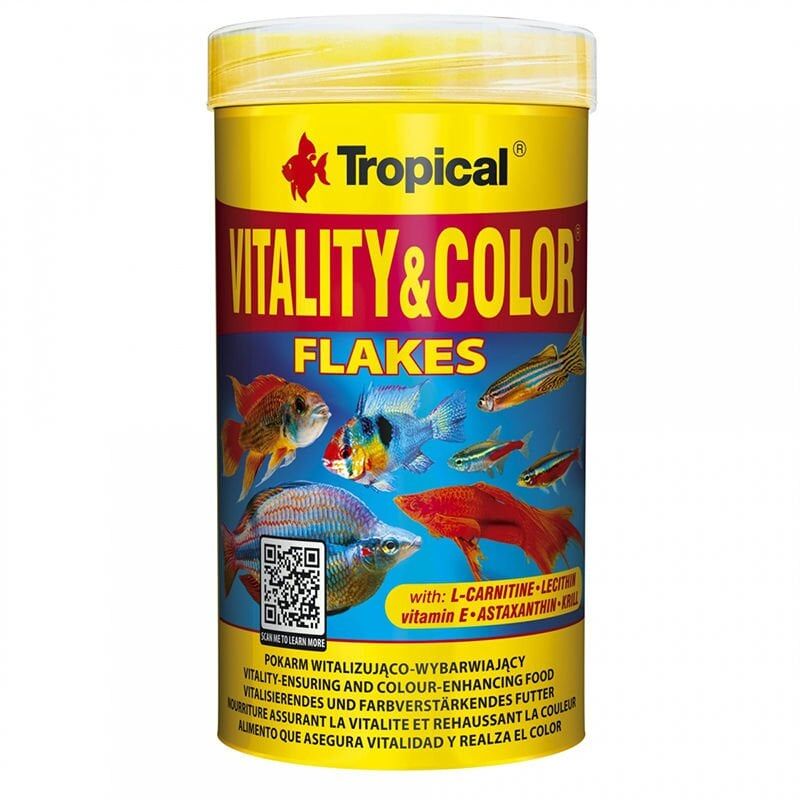 Tropical Vitality Color Flakes 250 ml 50 Gr Pul Yem
