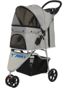 Tommy Evcil Hayvan Arabası Gri 81 x 45.5 x 101 cm Max 15 kg