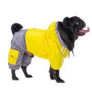 PawStar Sarı Gri Bicolor Küçük Irk Köpek Tulum Yağmurluk XLarge