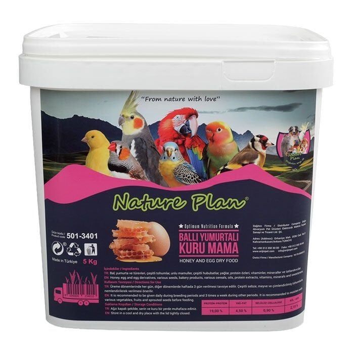 Nature Plan Ballı Yumurtalı Kuru Kuş Maması 5 Kg