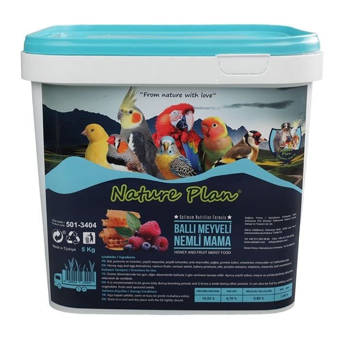 Nature Plan Ballı Meyveli Nemli Kuş Maması 5 Kg