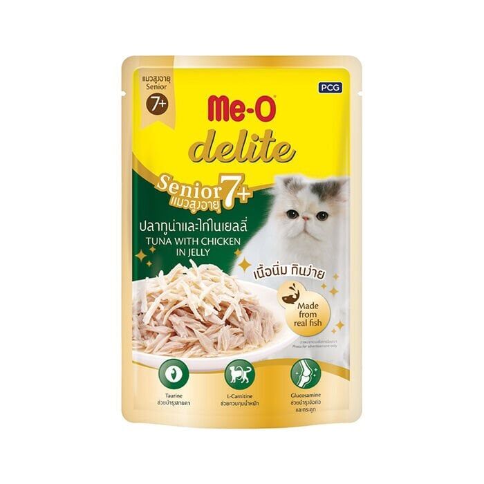Me-O 5969-Delite-Pouch +7-Tavuklu&Ton B.  70Gr/12
