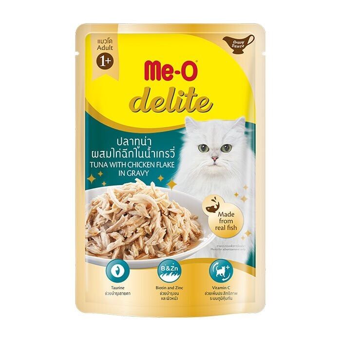 Me-O 6346-Delite-Pouch-Yetiş.-TonB.&Tavuk 70Gr/12