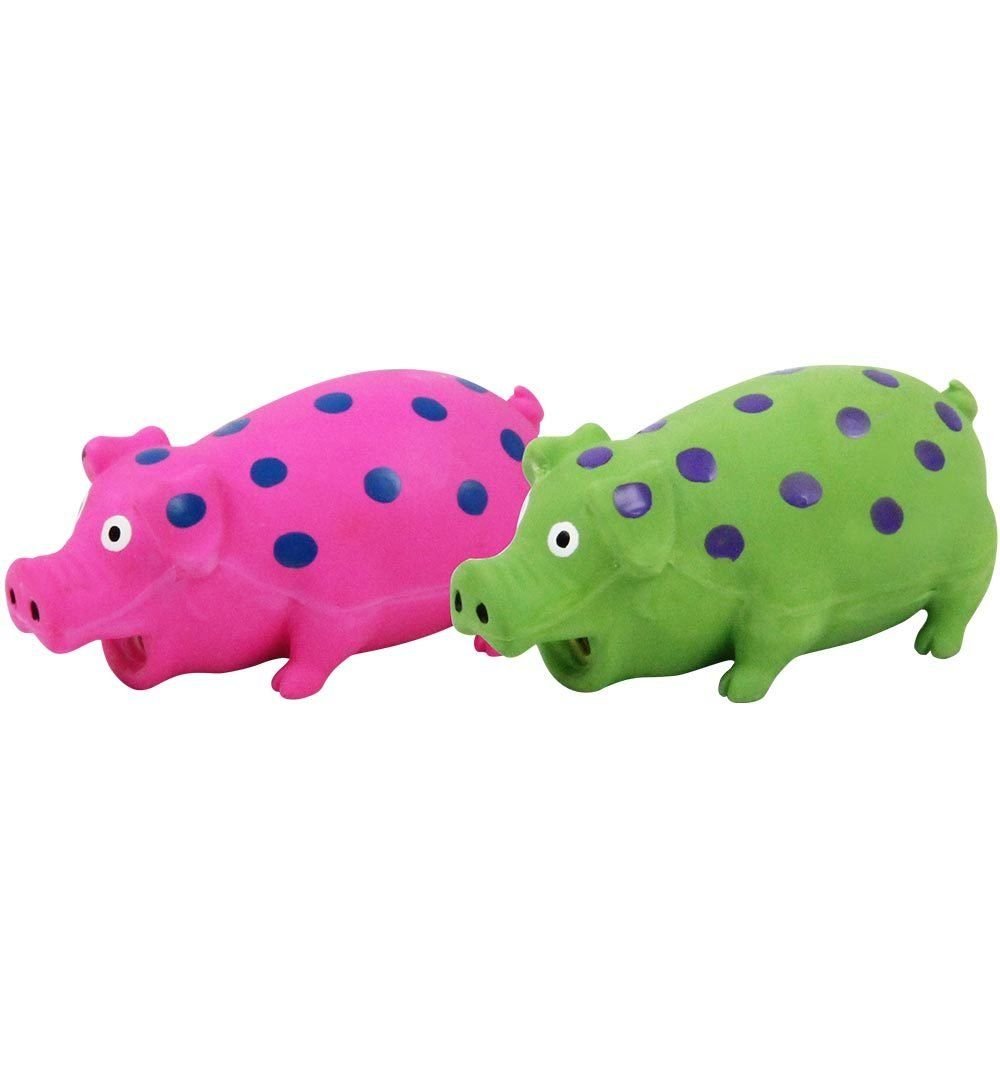 Pawise Renkli Benekli Domuz Köpek Oyuncağı 18 x 9 x 7,5 cm