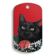 Pet Tag Art Pet Tag Art - Yeni Yıl ve Noel Serisi Black Cat Asker Kedi Künyesi