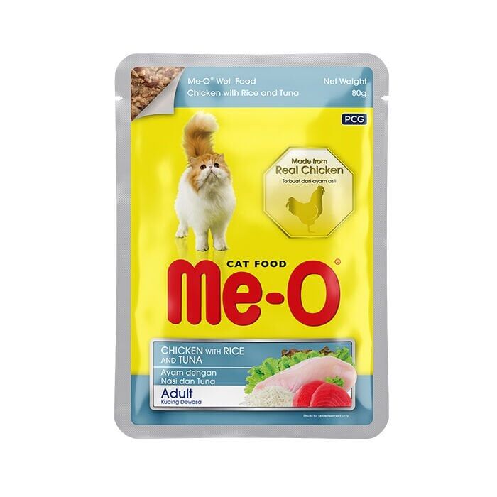 Me-O 7855-Pouch-Adult-Tavuk&Pirinç&Ton 80Gr /12