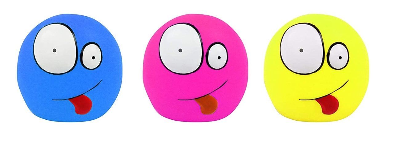 Pawise Vinyl Eğlenceli Yüz Köpek Oyuncağı 9,5 x 7 x 10 cm