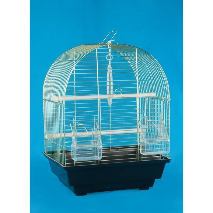 Qiheng Pet Products Yatay Telli Davul Kuş Kafesi Gold 30x 23 x 39 cm