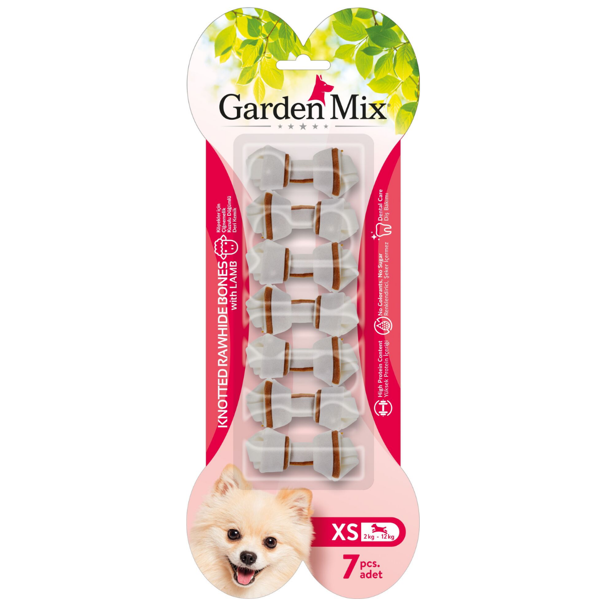 Garden Mix Kuzulu Düğümlü Kemik 7'li Xs 6.3 Cm