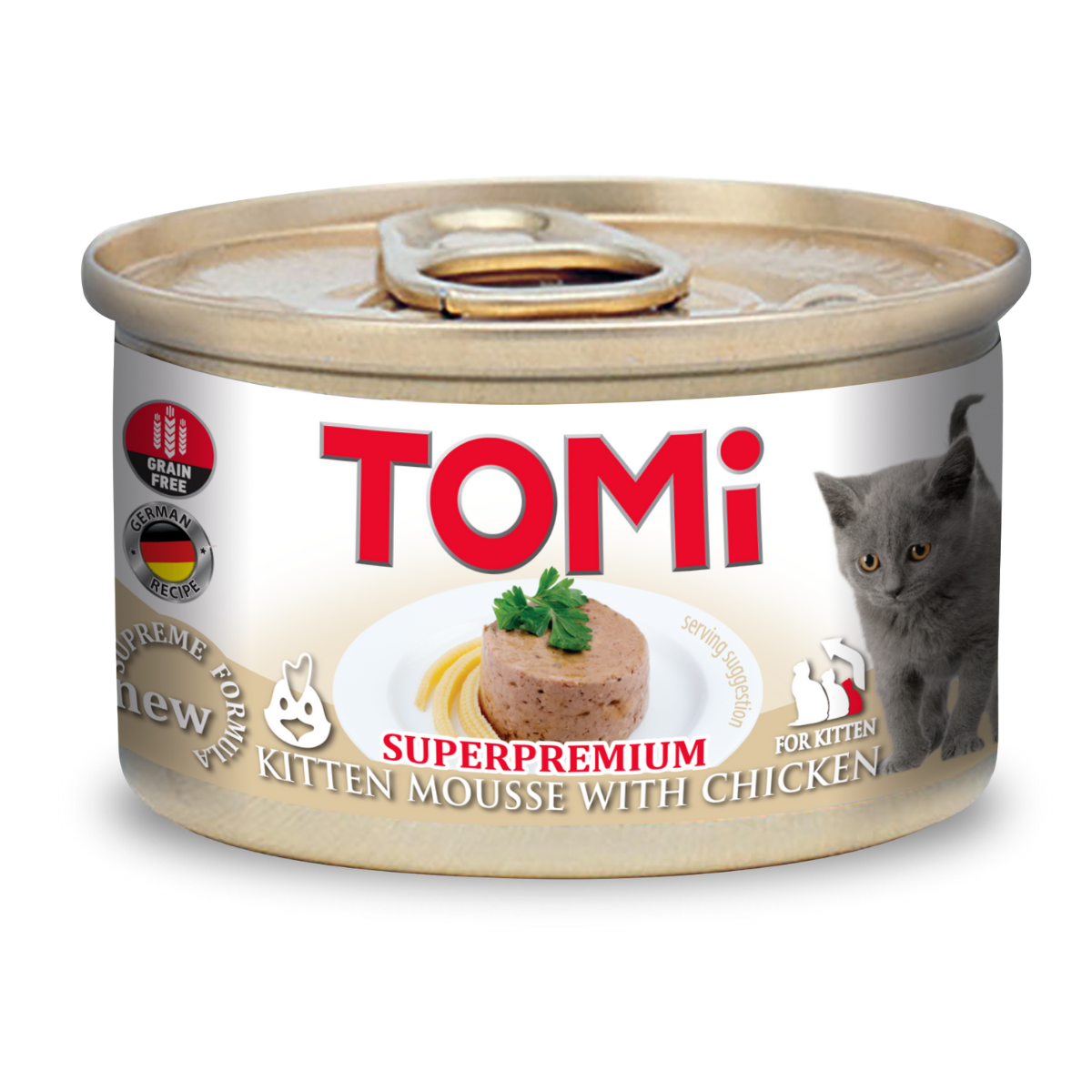 TOMi Kedi Konservesi 85 Gr – Yavru Kediler İçin Tavuklu Mousse