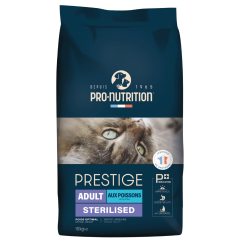 Pro Nutrition Prestige Sterilised Kısırlaştırılmış Somonlu ve Morina Balıklı Kedi Maması 10 Kg