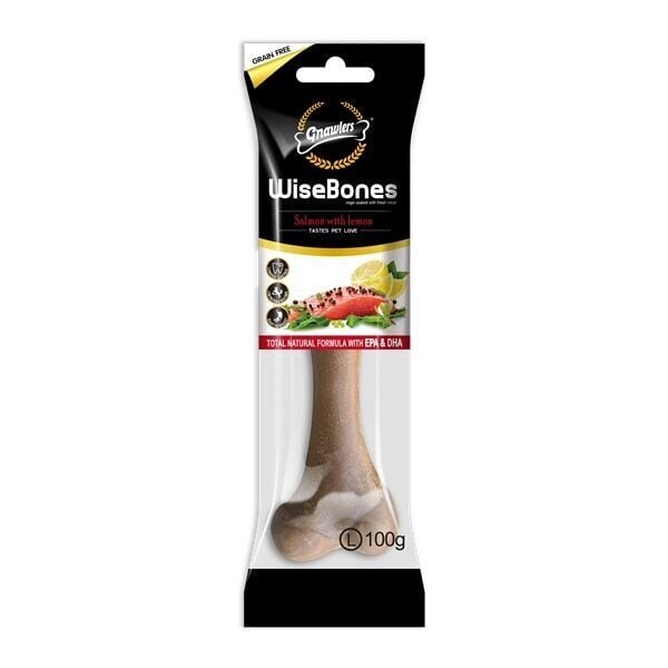 Gnawlers Wisebones 100 Gr Somonlu Limonlu Köpek Ödül Kemiği