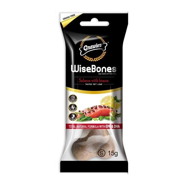 Gnawlers Wisebones 30 Gr Somonlu Limonlu Köpek Ödül Kemiği