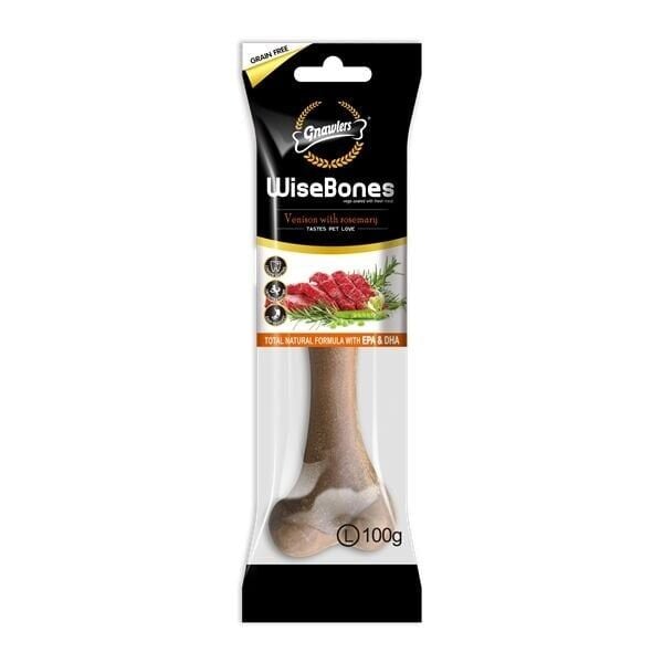 Gnawlers Wisebones 100 Gr Geyik ve Biberiyeli Köpek Ödül Kemiği