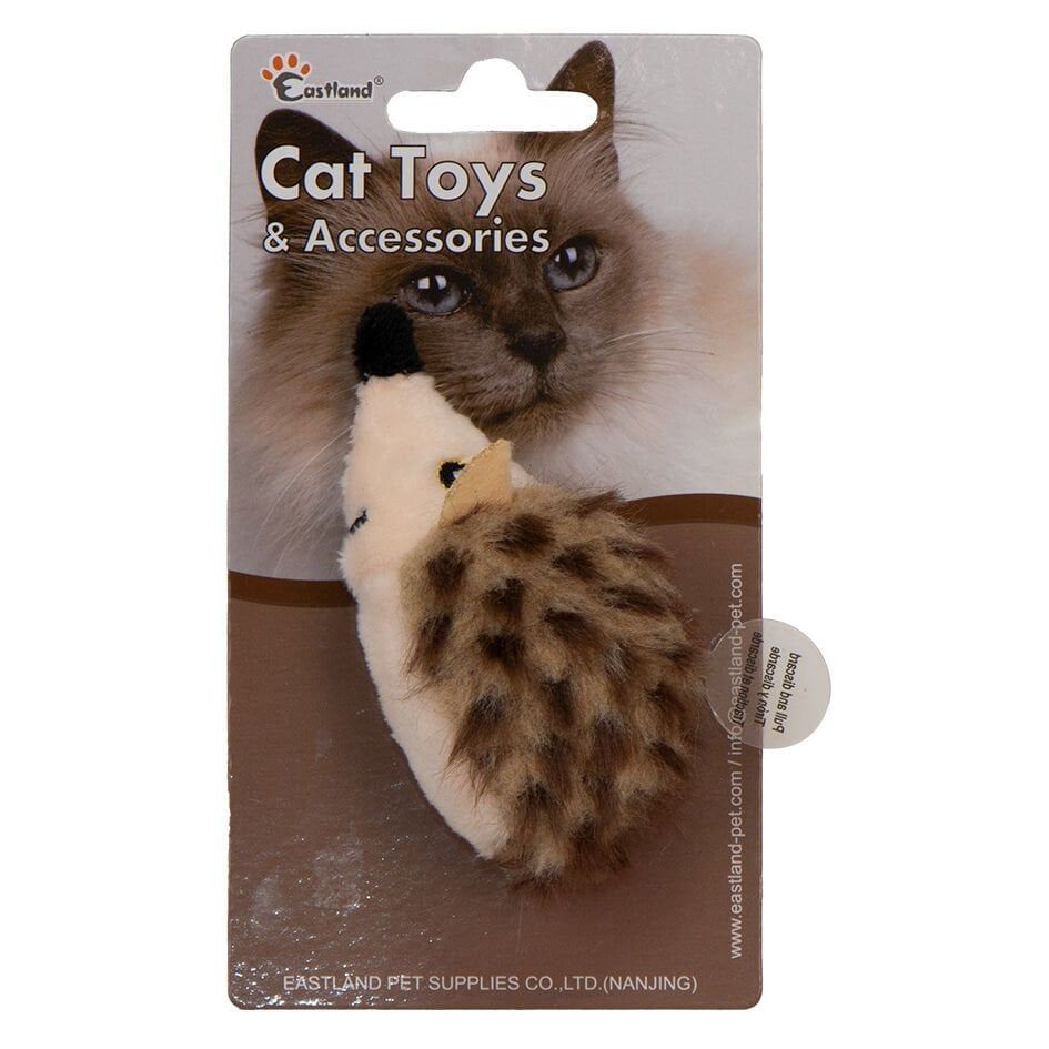 Eastland Catnipli Peluş Dijital Sesli Kirpi 9,5 cm Kedi Oyuncağı