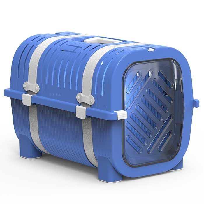 Rainbow Mavi Kedi ve Köpek Plastik Taşıma Kafesi