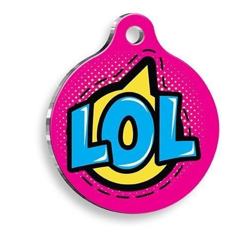 Pet Tag Art Lol Yuvarlak Kedi ve Köpek Künyesi
