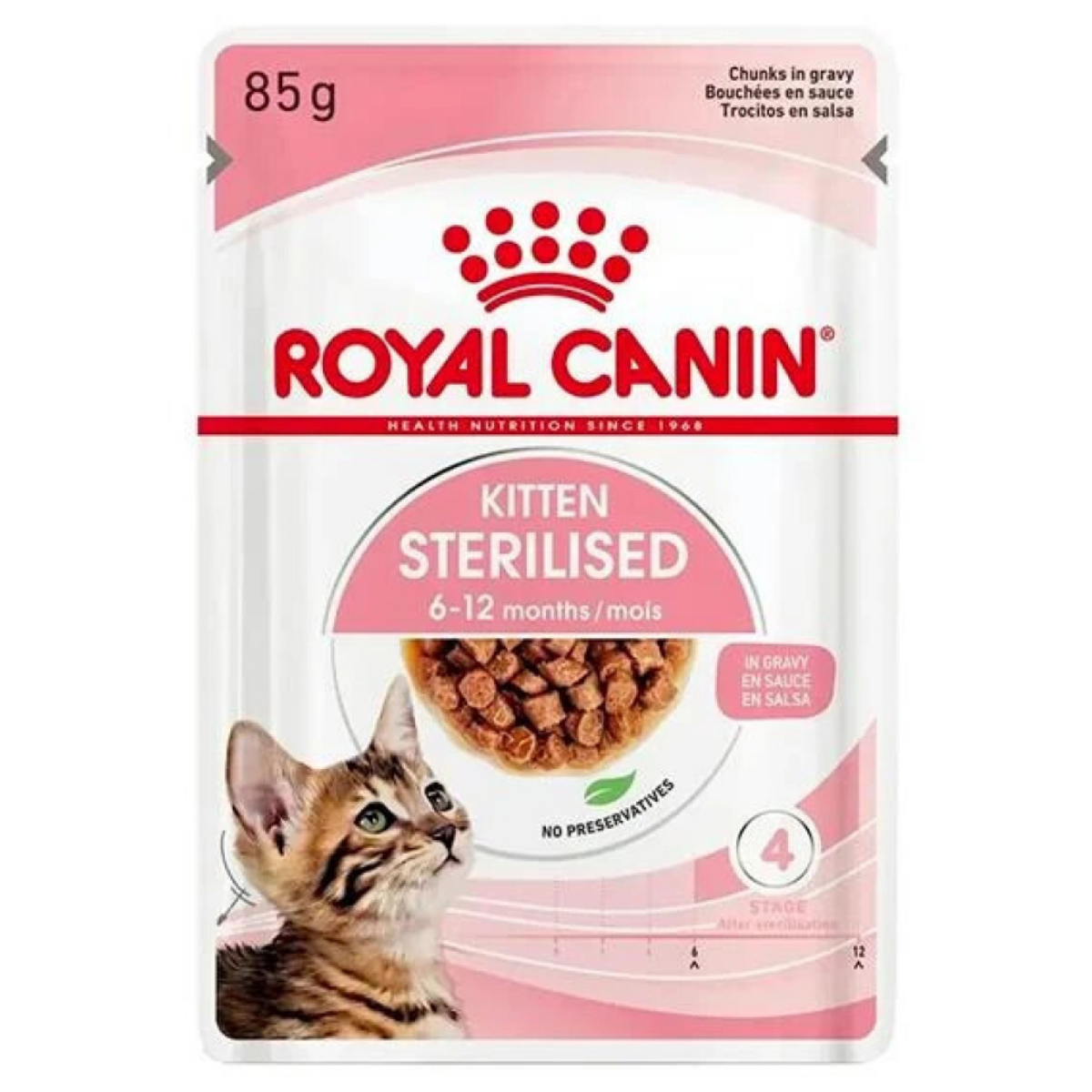 Royal Canin Kitten Sterilised Pouch In Gravy Sos 85 Gr x 12 Adet