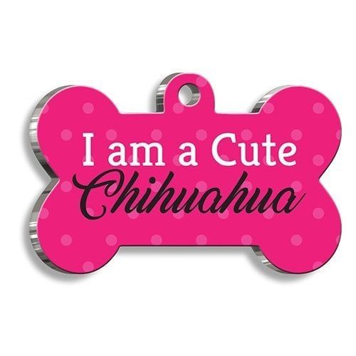 Pet Tag Art Chihuahua Kemik Şekilli Köpek Künyesi