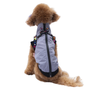 PawStar Gri Nuuk Kolsuz Küçük Irk Köpek Yelek Yağmurluk 2XLarge