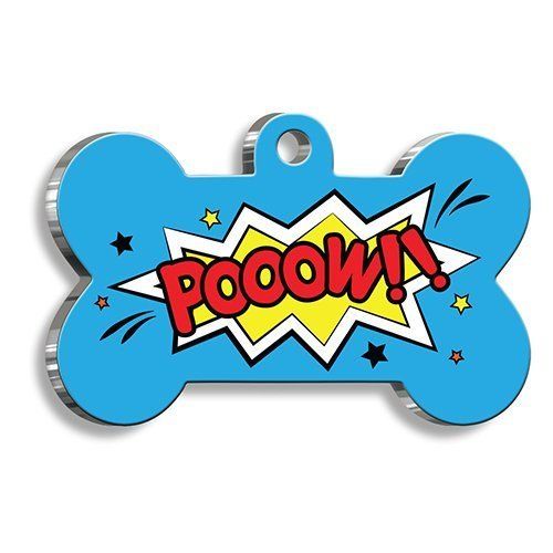 Pet Tag Art Pooow Kemik Şekilli Köpek Künyesi