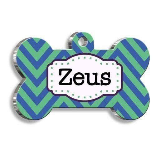 Pet Tag Art İri Zikzak Kemik Şekilli Köpek Künyesi