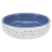 Kedi Mama Kabı Trixie Seramik 300 ml 12 cm Açık Mavi Beyaz