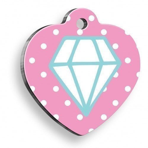 Pet Tag Art Elmas Kalp Pembe Kedi ve Köpek Künyesi