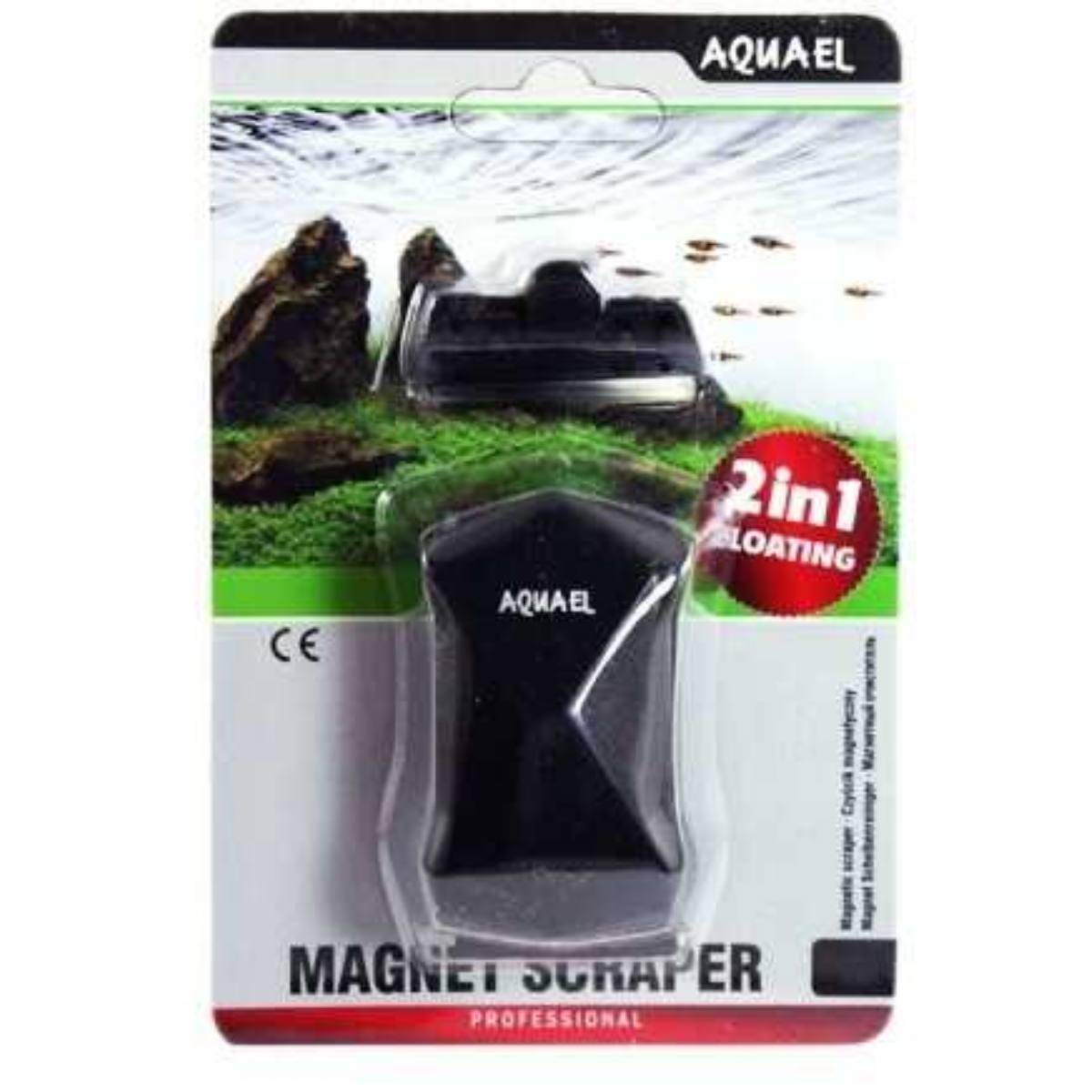 Aquael 2 in 1 Mıknatıslı Kazıyıcılı Cam Sileceği S 6 mm