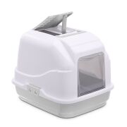 Imac Easy Cat Kapalı Kedi Tuvaleti Gri Beyaz 50 x 40 x 40 cm