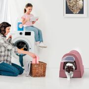 Imac Zuma Çekmeceli Kapalı Kedi Tuvaleti Pembe 56 x 40 x 42,5 cm