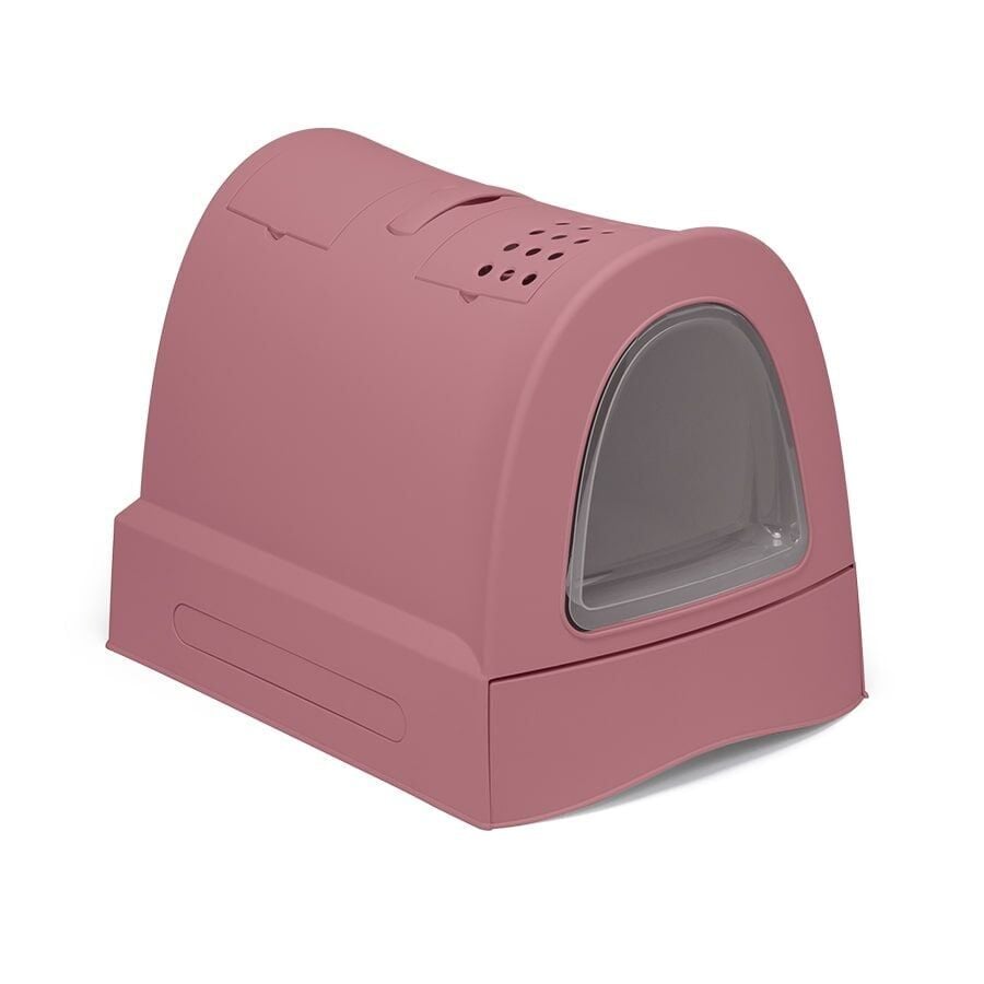 Imac Zuma Çekmeceli Kapalı Kedi Tuvaleti Pembe 56 x 40 x 42,5 cm