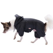 PawStar Siyah Muson Küçük Irk Köpek Tulum Yağmurluk Medium