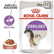 Royal Canin Sterilised Gravy 85 gr x 12 Adet Gravy Soslu Yaş Kedi Maması