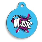 Pet Tag Art Music 2 Yuvarlak Kedi ve Köpek Künyesi