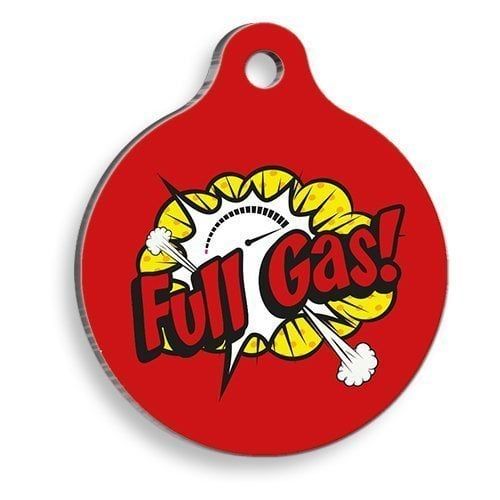 Pet Tag Art Full Gas! Yuvarlak Kedi ve Köpek Künyesi