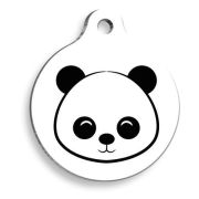 Pet Tag Art Panda Yuvarlak Kedi ve Köpek Künyesi