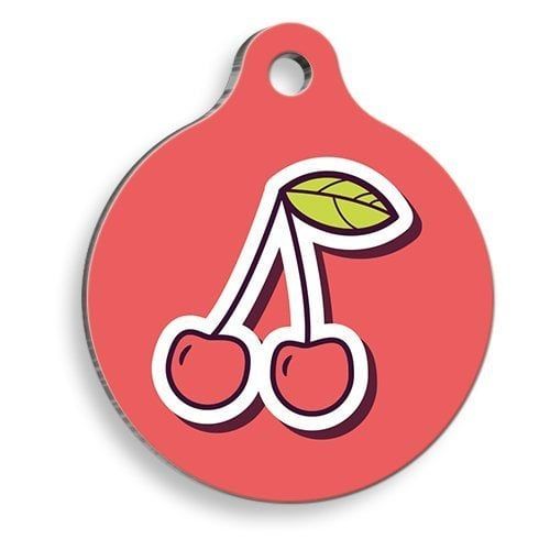 Pet Tag Art Kiraz Yuvarlak Kedi ve Köpek Künyesi