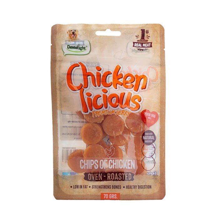 Dentalight Chicken Licious Kurutulmuş Tavuklu Köpek Ödül Maması 70gr
