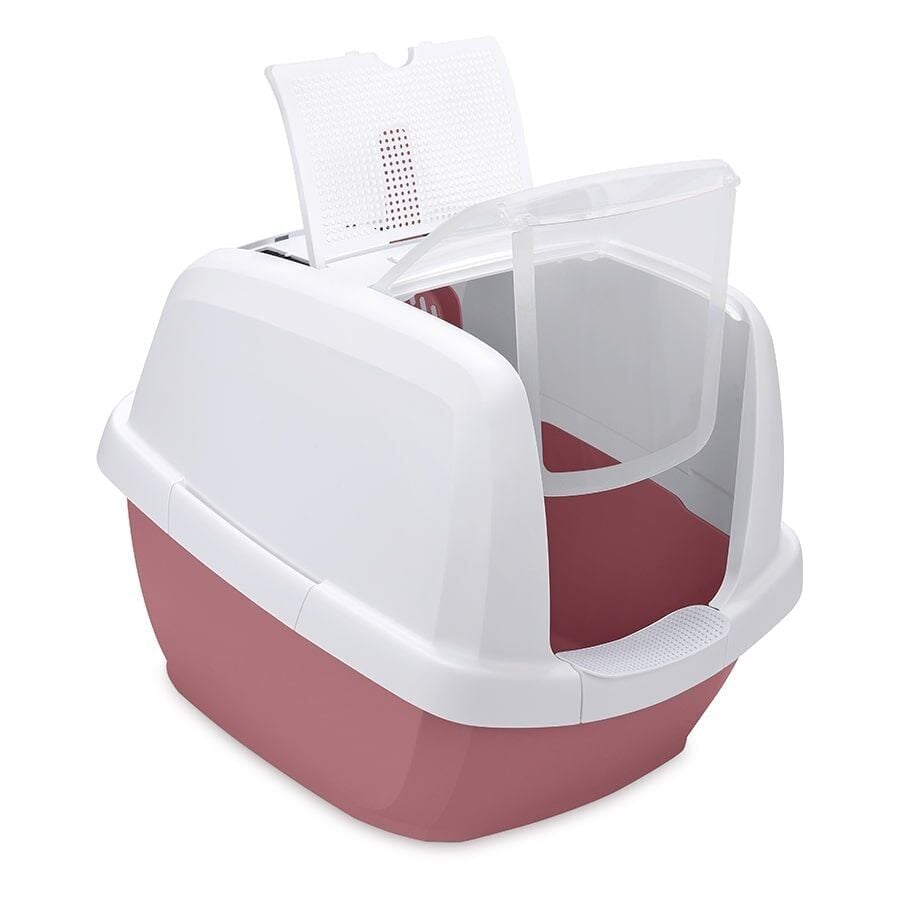 Imac Maddy Kapalı Kedi Tuvaleti Pembe Beyaz 65 x 47,5 x 47,5 cm