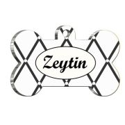 Pet Tag Art Baklava Desenli Kemik Şekilli Köpek Künyesi