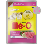 Me-O Pouch Kitten Ton Balıklı 80 Gr x 12 adet Yavru Kedi Yaş Mama