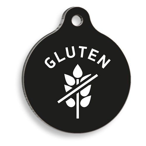 Pet Tag Art Gluten Alerjisi Yuvarlak Kedi ve Köpek Künyesi