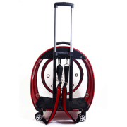 Migno Jumbo Tekerlekli Kedi Köpek Taşıma Çantası Fileli Kırmızı 53 x 33 x 53 cm