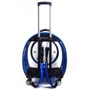 Migno Jumbo Tekerlekli Kedi Köpek Taşıma Çantası Fileli Mavi 53 x 33 x 53 cm