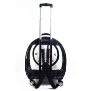 Migno Jumbo Tekerlekli Kedi Köpek Taşıma Çantası Fileli Siyah 53 x 33 x 53 cm