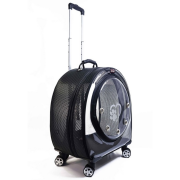 Migno Jumbo Tekerlekli Kedi Köpek Taşıma Çantası Fileli Siyah 53 x 33 x 53 cm